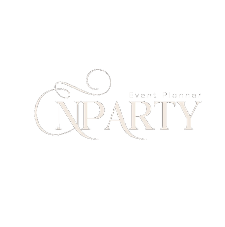 Logo NPARTY France Event Planner dans une police romantique